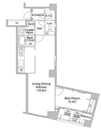 コンフォリア銀座ＥＡＳＴの物件間取画像